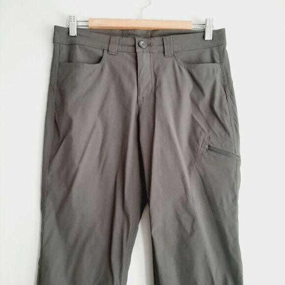 EDDIE BAUER Active Capri Light Casual Cropped Pants Grey Sz 6 - Picture 3 of 12